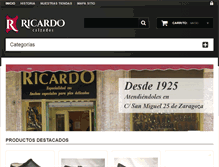 Tablet Screenshot of calzadosricardo.com